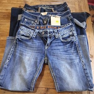 NEW Rock Revival & L.A Idol Blue Denim Jeans BUNDLE